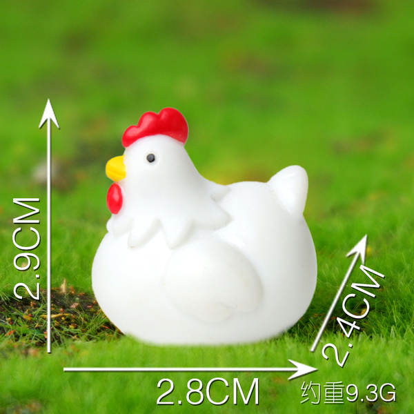 Simulação de animais mini bonito galinhas mini-modelo mini paisagem casa brinquedos galinhas família