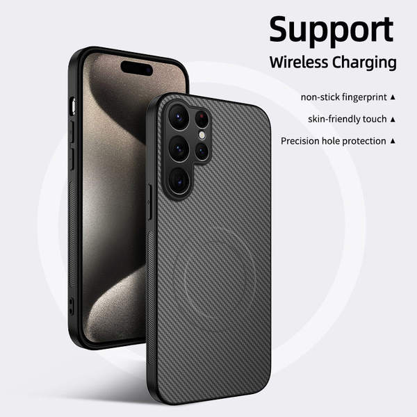 Aplicável a Samsung S26 telemóvel novo cartucho de fibra de carbono Samsung S26FE telemóvel de aspiração magnética A90