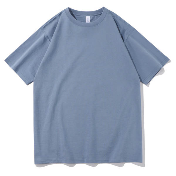 T-shirt de algodão puro para homens de peso pesado de 230 g de pulso diário para homens de pulso curto