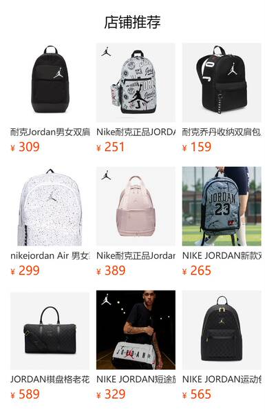 Nike/Jordan Bagagem de ombros para meninos e meninas IB7652-010