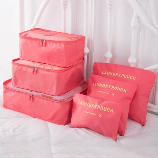 Bagagem de viagem personalizada 6 peças de bagagem multifuncional de roupa de viagem de calçado de classificação de bagagem