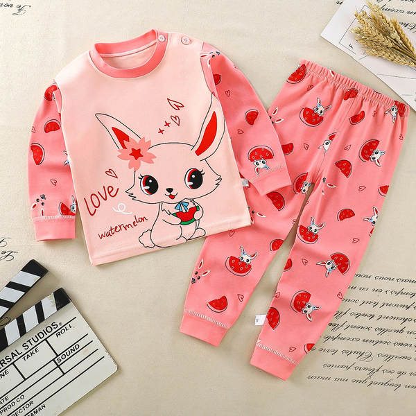 Conjunto de pijama de algodão para crianças