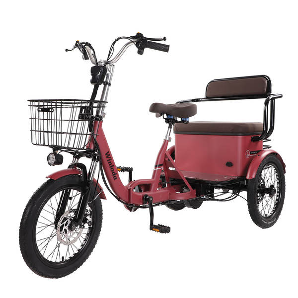 Caminhão elétrico de três rodas para crianças e adultos com bicicleta de três rodas.