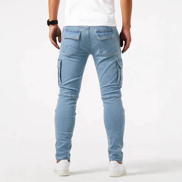 2021 Euro-American Cross-Border New Jeans Homens Piso lateral Pequenos Pés Estreitos jeans NK012