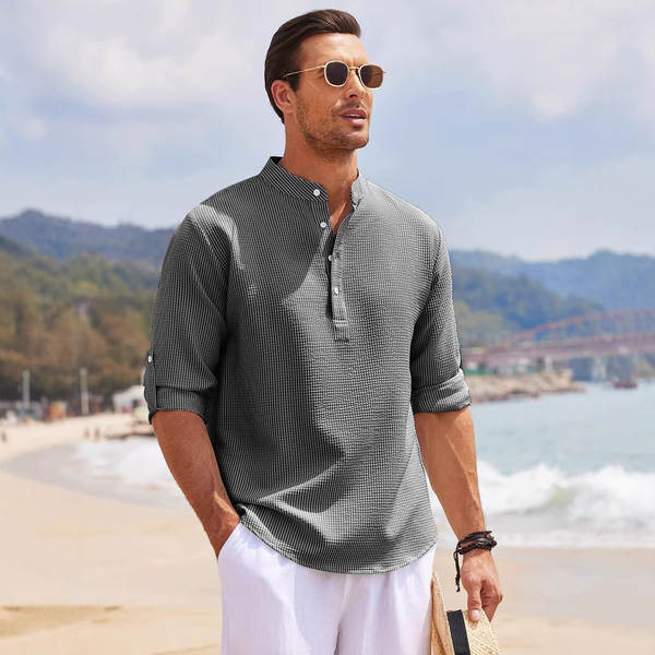 2025 Camiseta masculina europeia com mangas compridas com mangas abertas de pâncreas T-shirt masculino de lazer camisa de luxo de atacado