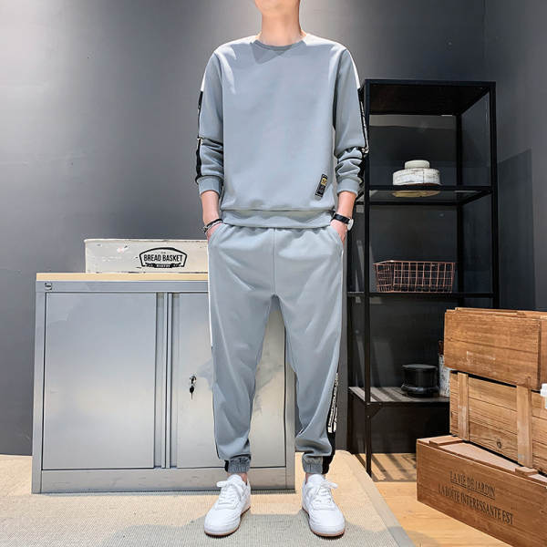 Primavera Outono Homens Desporto Outono Suíte 2026 Nova Moda Suíte Cabeça Redonda Lingerie T-Shirt Suíte Homem