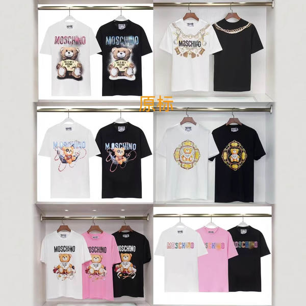 Versão correta 2025 Moody's Moss Pequeno Urso Impressão Logo Coroa Coroa Curta T-Shirt Homem Novo Modelo
