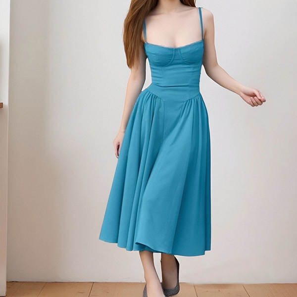 2026 Verão Novo Transfronteiriço Europeu e Americano Roupa de Mulher de Comércio Exterior Roupa de Mulher Francesa de vestido sem mangas