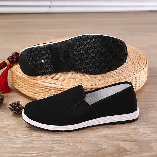 Sapatos de inverno para homens Pequim velhos sapatos de algodão preto de algodão