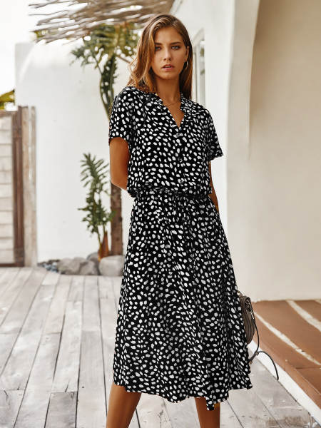 Vestido da Amazon para o verão de 2026 com mangas curtas