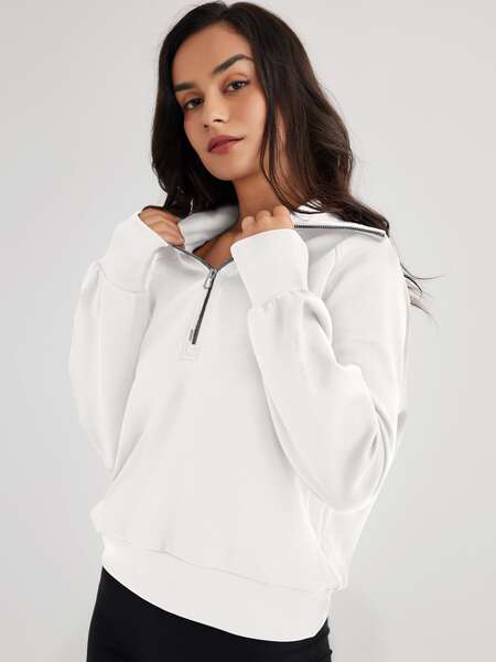 23 Outono roupas femininas super grande camisa de esportes meia-cadeia cabelo comprido um quarto-cadeia-cadeia camisa de guarda-chuva