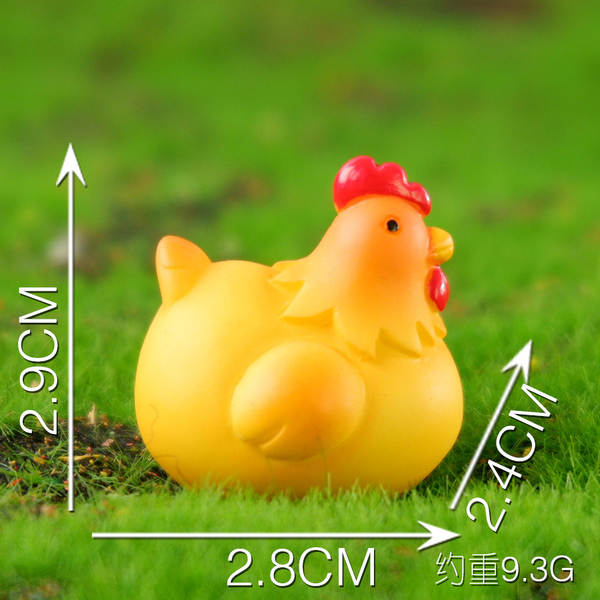 Simulação de animais mini bonito galinhas mini-modelo mini paisagem casa brinquedos galinhas família