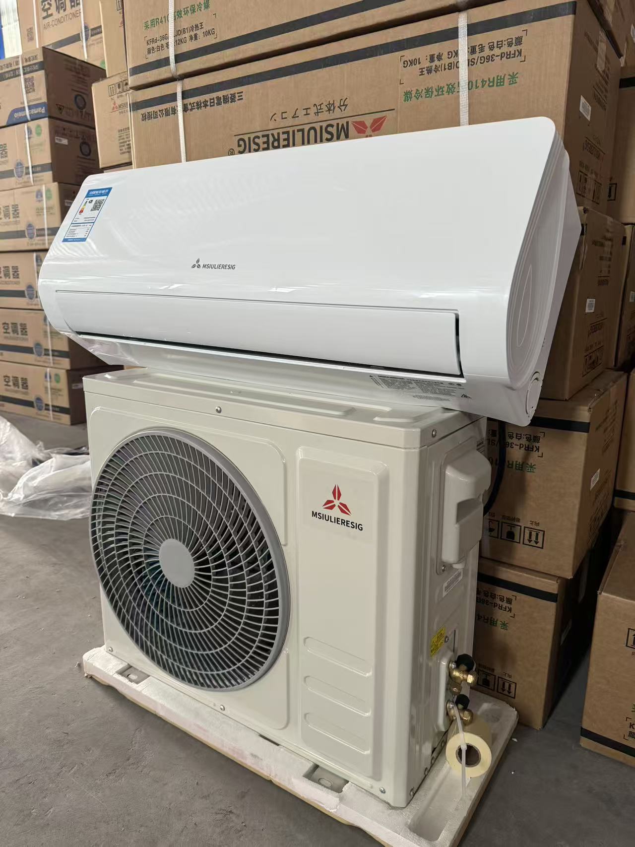 1.5 unidades de nível de eficiência energética de aquecimento de parede de ar condicionado pendurado para casa de aluguer de fábrica de quartos para venda direta para produção transfronteiriça