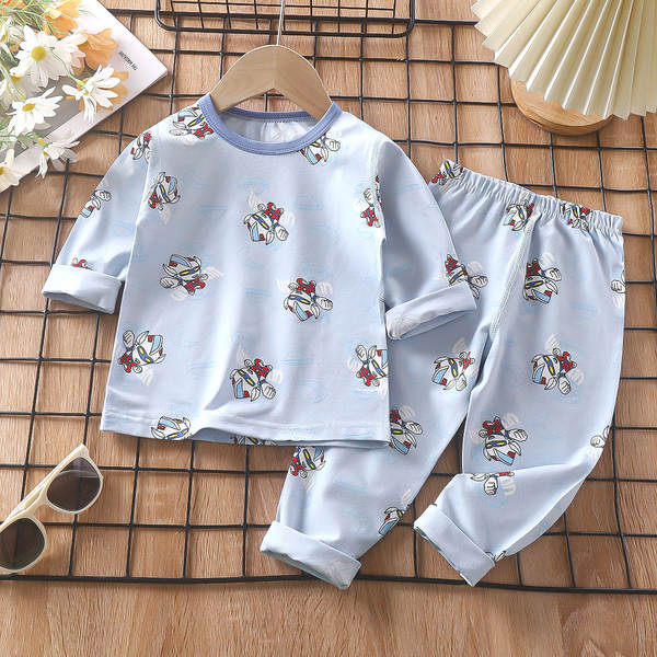 Conjunto de pijama para crianças de primavera