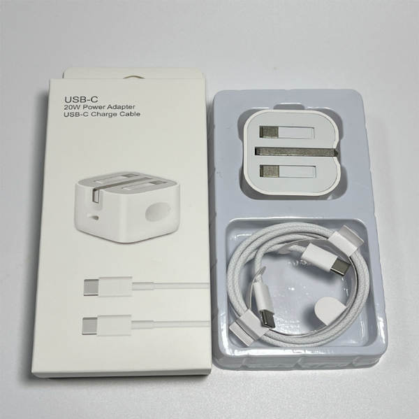 Cabeça de carregamento de celular padrão europeu pd20w para Apple 15 carregador iPad kit linha de dados pd 35w