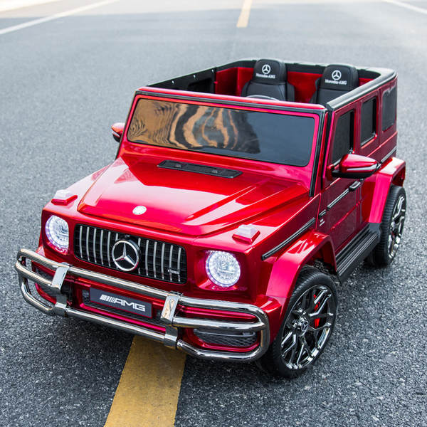 Carro elétrico Mercedes grande g para crianças Carro elétrico de quatro rodas para carregar para homens e meninos, bebês e meninos Carro de brinquedo remoto para duas pessoas