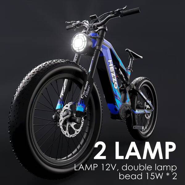 HEZZO bicicletas elétricas de fibra de carbono de 1500W26 polegadas de velocidade de neve de longa duração