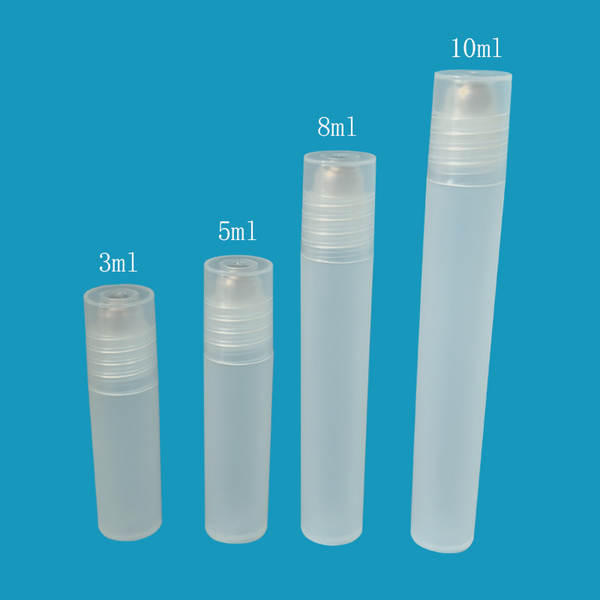 Fabricante 5ml 8ml 10ml garrafas de peru de óleo essencial de perfume para evitar a transpiração em garrafas de plástico