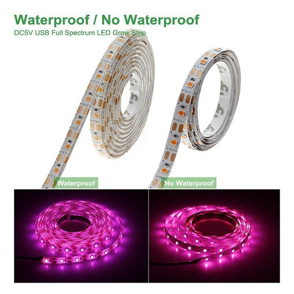 Luz transfronteiriça de crescimento de plantas USB 5V2835LDE todo o espectro impermeável luz de plantas vermelho-azul espectro de iluminação complexa