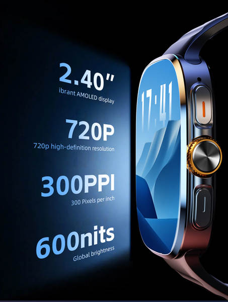 Relógio Smart com Tela 2.4 polegadas e Bluetooth