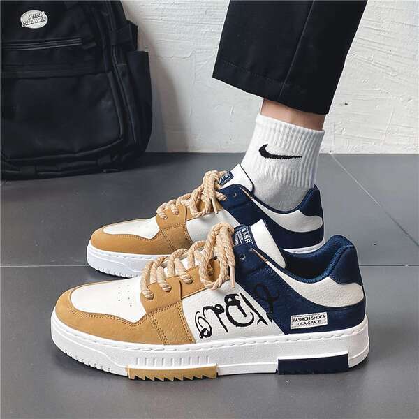Sapatos masculinos Outono 2024 Novo Modelo Estudante Tendência 100 Sapatos de esportes de estimação Verão Sapatos de esportes de estimação Designer de esportes japoneses