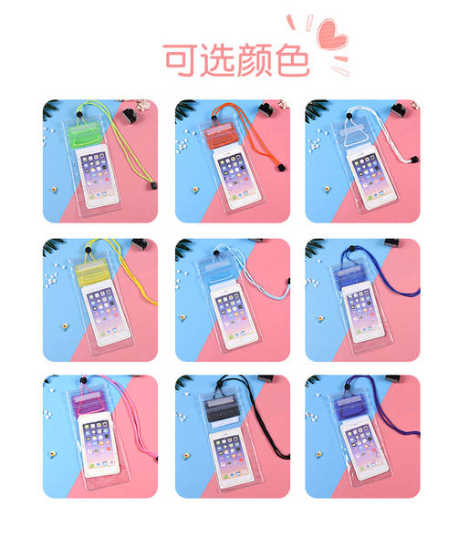 Três bolsas transparentes de telefone celular à prova d'água personalizadas tela táctil mágica bolsas inteligentes à prova d'água fabricantes atacado