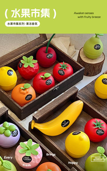 Aroma de morango perfume sólido perfume durável ar refrescante carrinho fruta doméstica