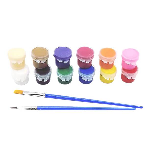 Pintura de acrílico 3 ml de 12 cores de coloração de coloração de bonecos de coloração para crianças pinturas de pintura artística fabricantes de lote