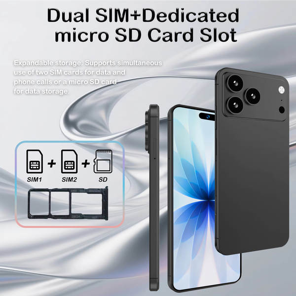 Cugo Cross Border Smartphone i17 Pro Max Botão lateral 3+64 Android 15 tela 7.3 4G Cash