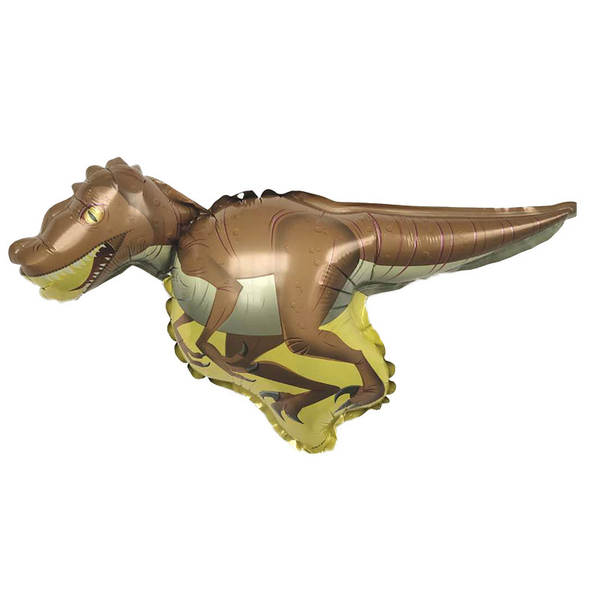 Dinossauro série inteira coroa dinossauro desenho animado verde dinossauro floresta festa de decoração atmosfera de balão de alumínio para atacado