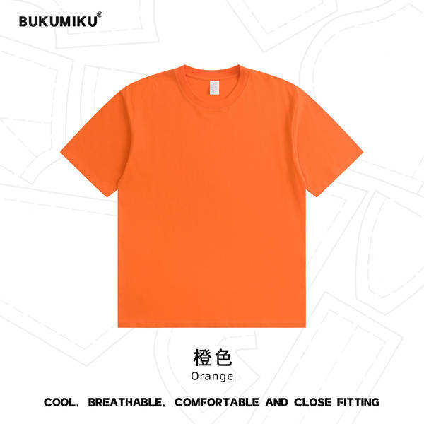 230 gramas de algodão puro de manga curta para homens T-shirt personalizado de cor pura Lonely indie logo cultura T-shirt
