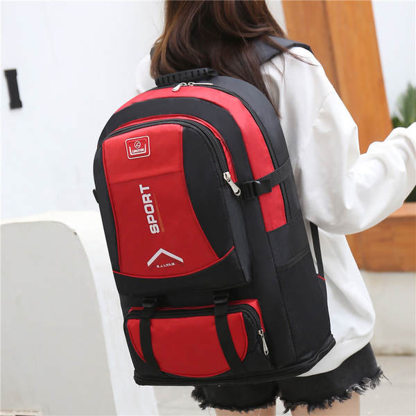 Mochila de viagem masculina com dois ombros de grande capacidade de viagem ao ar livre mountain climbing mochila feminina à prova d'água caminhada expansão de mochila