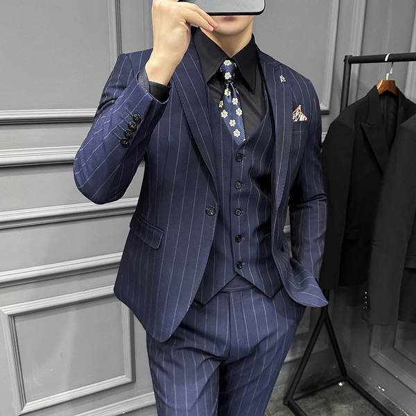 Terno Listrado Masculino Slim Fit