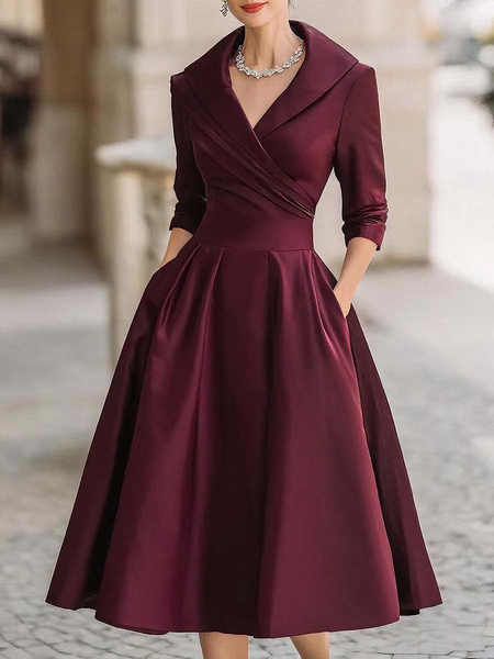 Vestido Longo Formal de Manga Comprida