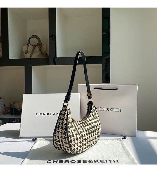 Bolsa feminina de ombro estilo francês