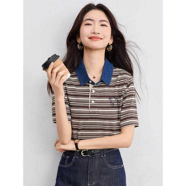 Camiseta de roupa curta e curta T-shirts para o trabalho.