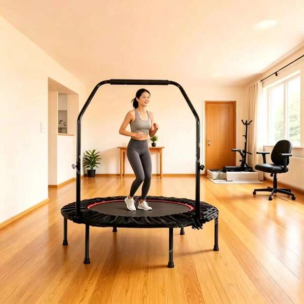 Salão de ginástica casa trampolim adulto trampolim com braços dobráveis trampolim salto extremo cama dobrável