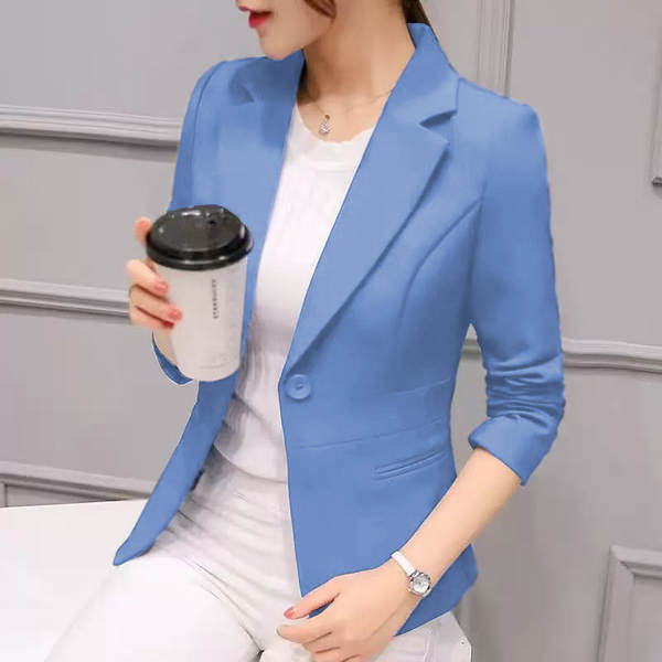 2025 Primavera Outono Novo Modelo Profissional Vestido Ocidental Largas Mãos Correntes Correntes Correntes Correntes Correntes Correntes Pequenas Casacos Correntes