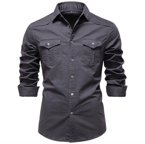 2024 Comércio Exterior Transfronteiriço Homem União Européia Cowboy T-Shirt Homem Modelo Recreativo Puro Homem Denim T-Shirt Com Mãos Longas