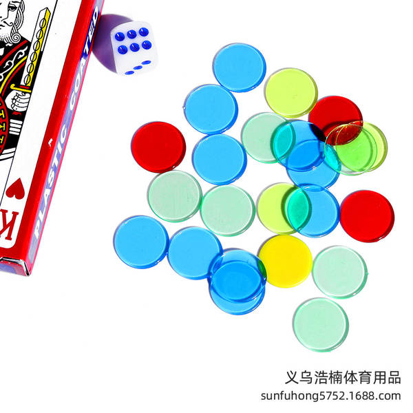 Jogo de codificação de plástico transparente moeda de codificação de cor transparente 19MM Bingo Jogo acessórios de codificação BiNGO