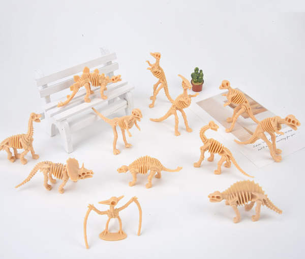 Crianças desenvolvem brinquedos inteligentes modelo de dinossauro simulando esqueleto de dinossauro pequeno 12 modelos de esqueleto de escavação arqueológica