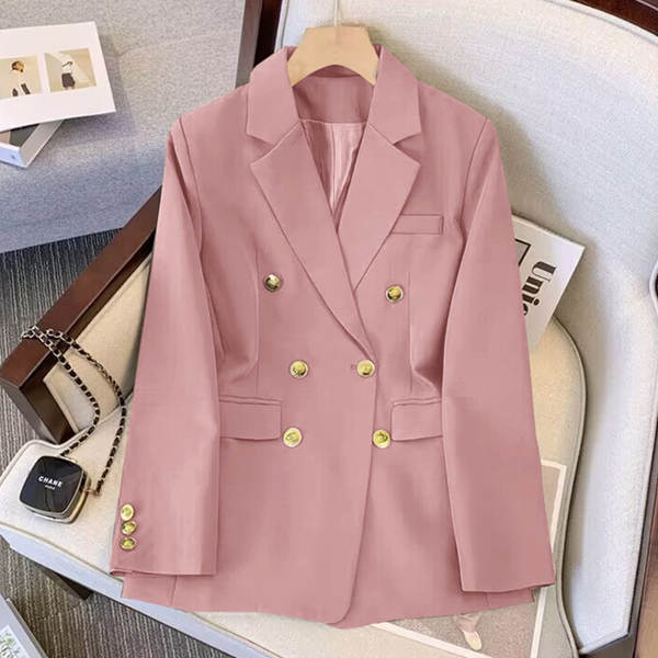 2026 Primavera Outono Nova capa de vestido Coréia Coréia Versão Direita Relaxada Relaxada Moda Humor Deslumbrante Pequeno Vestíbulo