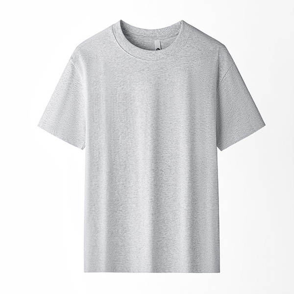 T-shirt masculino com mangas curtas e pesadas de algodão puro 230 gramas Jovens com mangas redondas de roupa de roupa pura