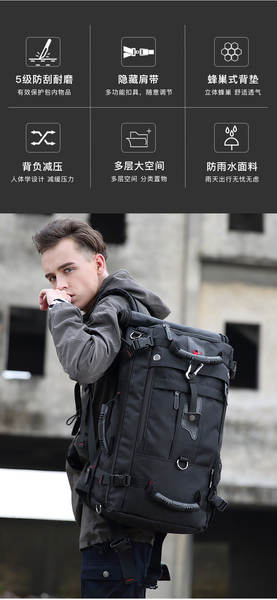 Nova mochila de dois ombros Oxford mochila de viagem para homens mochila de alta capacidade mochila multi-funcional mountain climbing