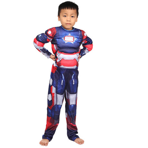 COS CRIANÇAS VESTIDO CAPITÃO AMÉRICA GIGANTE VERDE BATE DE AÇO SPIDER Flashman Espetáculo Muscular Kit