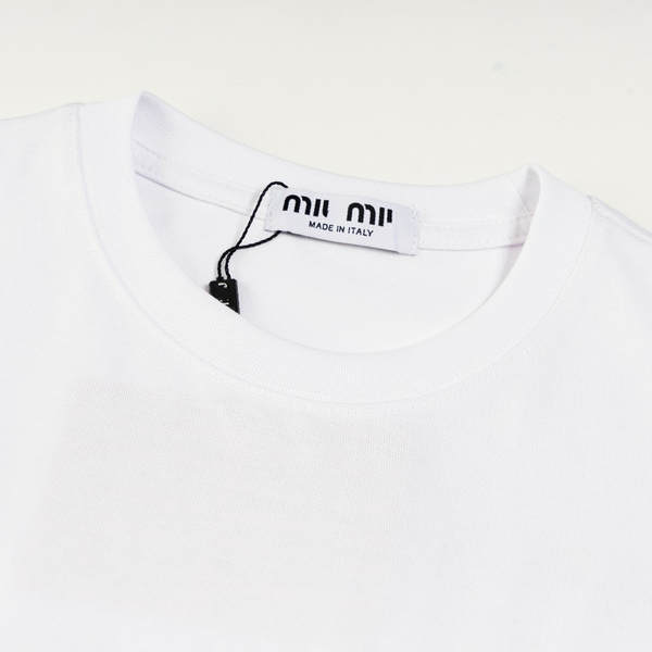 Versão correta do novo modelo de verão MIU Mouse Rede vermelha de letras impressas de cor-de-rosa cor-de-rosa homens e mulheres T-shirt de mangas curtas