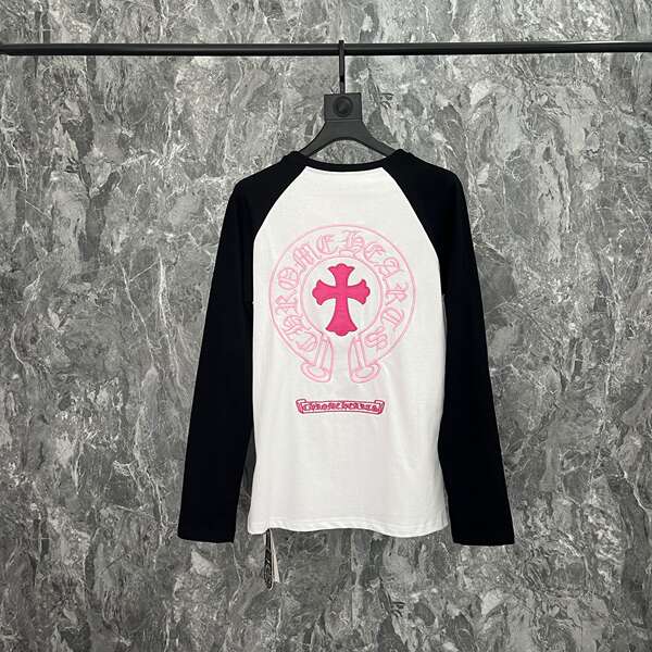 Camiseta de algodão transfronteiriço Chrome Heart Crown Camiseta de algodão transfronteiriço para homens e mulheres