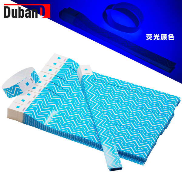 Fluorescente colorido de uma só vez resistente à água tiras de pulseira com bilhetes de parque de diversões nocturno entrada volume novo design