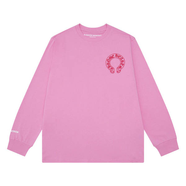 T-shirt correto cross-border Chrome Heart de alta qualidade dupla de algodão puro para homens e mulheres