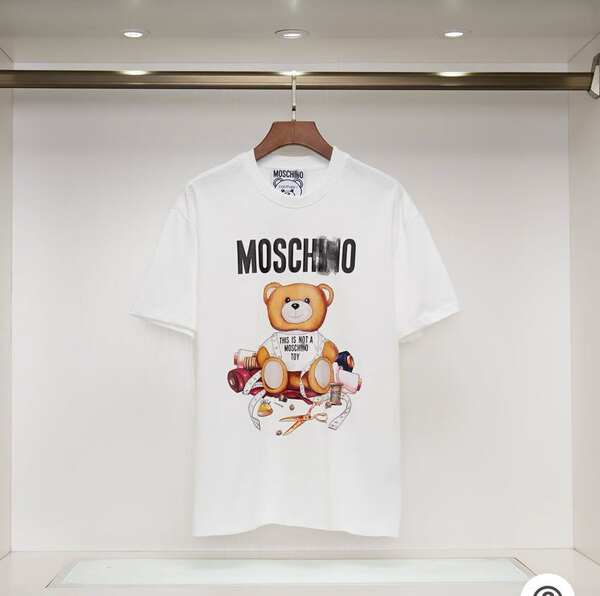 Versão correta 2025 Moody's Moss Pequeno Urso Impressão Logo Coroa Coroa Curta T-Shirt Homem Novo Modelo